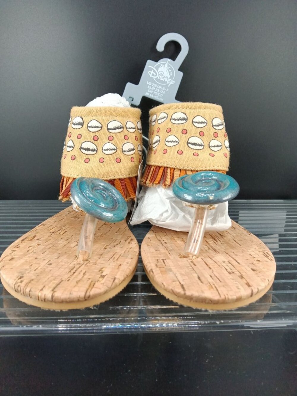 Disney Kids’ Cork Sandals With Fun Pattern & Fringe Accents - Picture 6 of 6